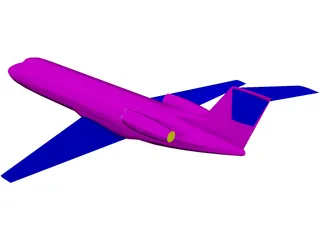Gulfstream II Corporate Jet 3D Model preview