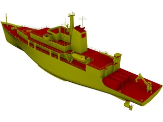 Survey Vessel T-AGS 60 Class 3D Model preview