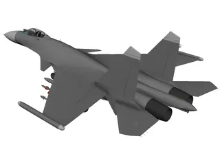 Sukhoi Su-27 Flanker 3D Model preview