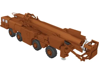 Scud Missile Launcher 3D Model preview
