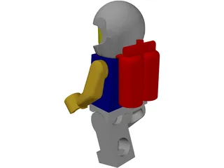 Legoman in Space Suit 3D Model preview