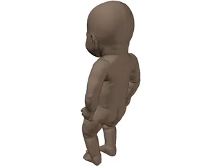 Newborn Baby 3D Model preview