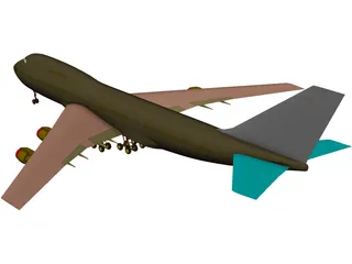 Boeing 747-200 3D Model preview