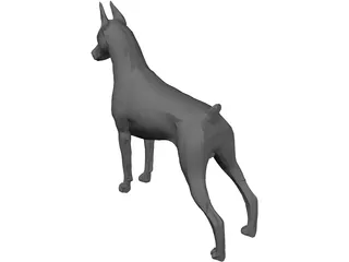 Dog Doberman 3D Model preview