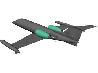 Bombardier Learjet 35 3D Model preview