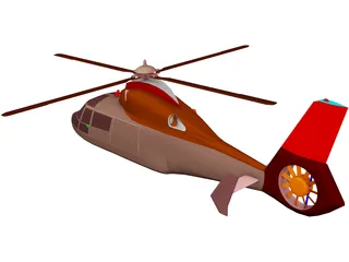 Eurocopter HH-65 Dolphin Coastguard 3D Model preview