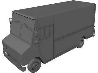 Delivery Van 3D Model preview