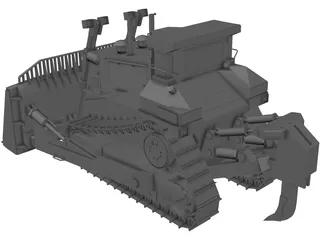 Bulldozer D-11 3D Model preview