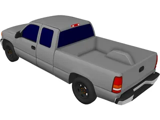 GMC Sierra Extended Cab Pickup (2000) 3D Model preview