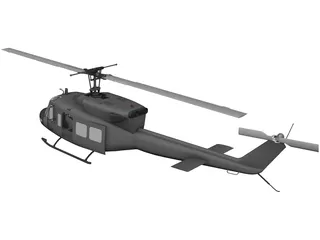 Bell UH-1N 3D Model preview