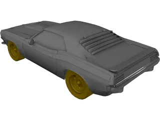 Plymouth Baracuda (1969) 3D Model preview