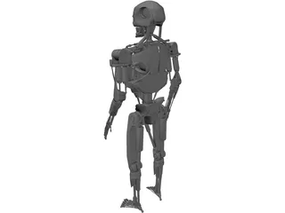 Terminator T-800 Metal Skeleton 3D Model preview
