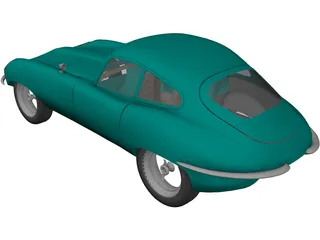 Jaguar Coupe E-type (1961) 3D Model preview