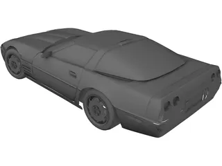 Chevrolet Corvette (1992) 3D Model preview