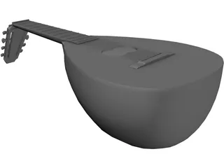Lute 3D Model preview