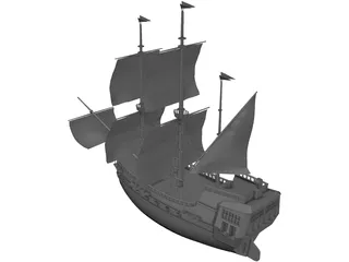 Galleon 3D Model preview