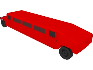 Hummer Limousine 3D Model preview