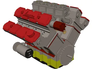 Lancia Engine 3D Model preview