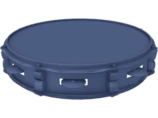 Classic Tamburine 3D Model preview