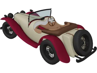 Jaguar SS2 3D Model preview