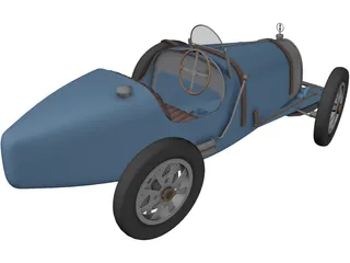 Bugatti Type 35 (1924) 3D Model preview