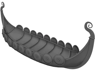 Viking Ship 3D Model preview