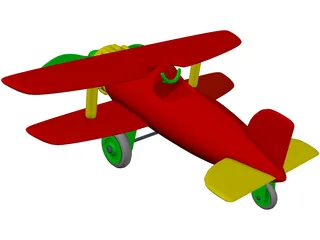 Toy Airplane 3D Model preview