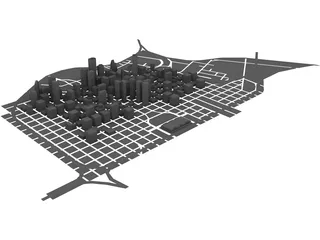 Houston Downtown 3D Model preview