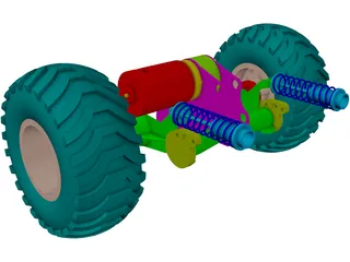 Car Suspension 3D Model preview