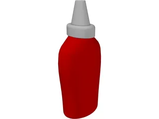 Bottle Ketchup 3D Model preview