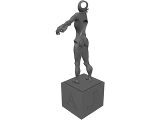 Abstract Dali Statue 3D Model preview