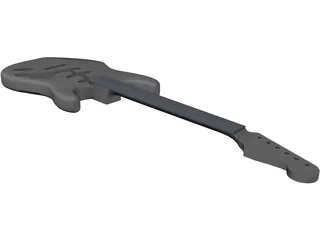 Fender Stratocaster Guitar Body 3D Model preview
