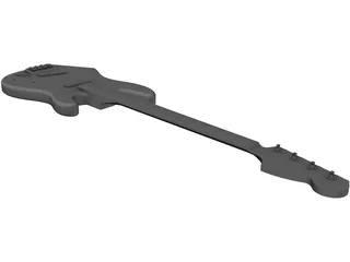 Fender Precision Bass Guitar Body 3D Model preview