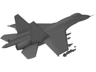 Sukhoi Su-27 Flanker 3D Model preview