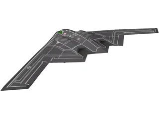 B2 Stealth Bomber 3D Model preview