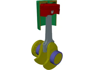 Piston Detailed 3D Model preview