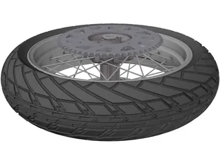 KTM Moto Backwheel LC4 Supermotard 3D Model preview