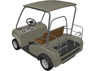 Golf Cart 3D Model preview