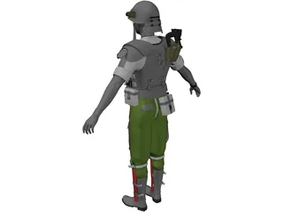 Soldier US Marine 3D Model preview