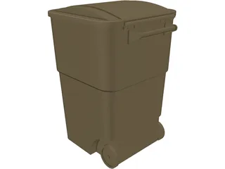 Trash Can Rubbermaid 3D Model preview