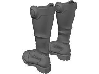 Boots Sci-Fi 3D Model preview