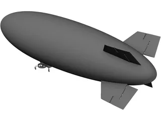 Airship Blimp 3D Model preview