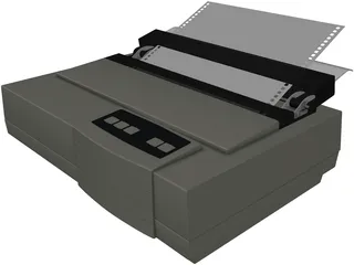 Dot matrix printer 3D Model preview