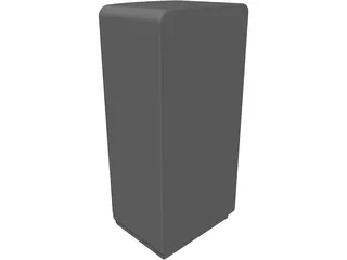 Refrigerator Retro Style 3D Model preview
