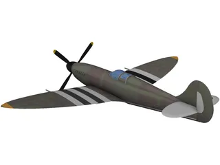 Supermarine Spitfire 3D Model preview