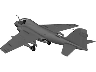 Grumman A-6E Intruder 3D Model preview