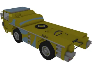 Airport Tug Truck 3D Model preview