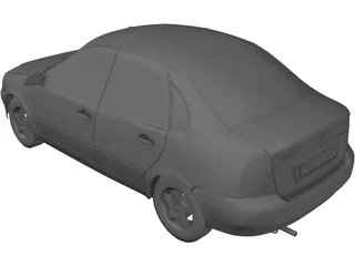 VAZ Lada Kalina 3D Model preview