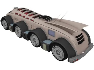 Fantastic Vehicle 3D Model preview
