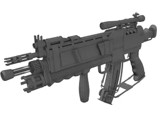 Gun 3D Model preview